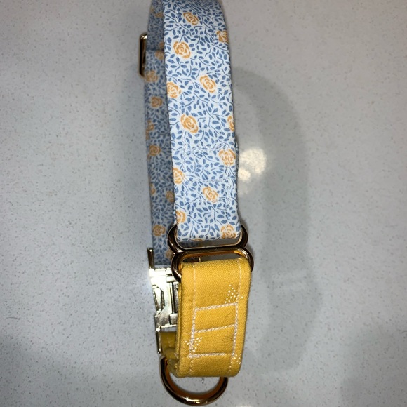 NEW - Beautiful Dog Collar - Two Toned, Yellow & Blue - Size:Large 18 - 22inch - Picture 8 of 14